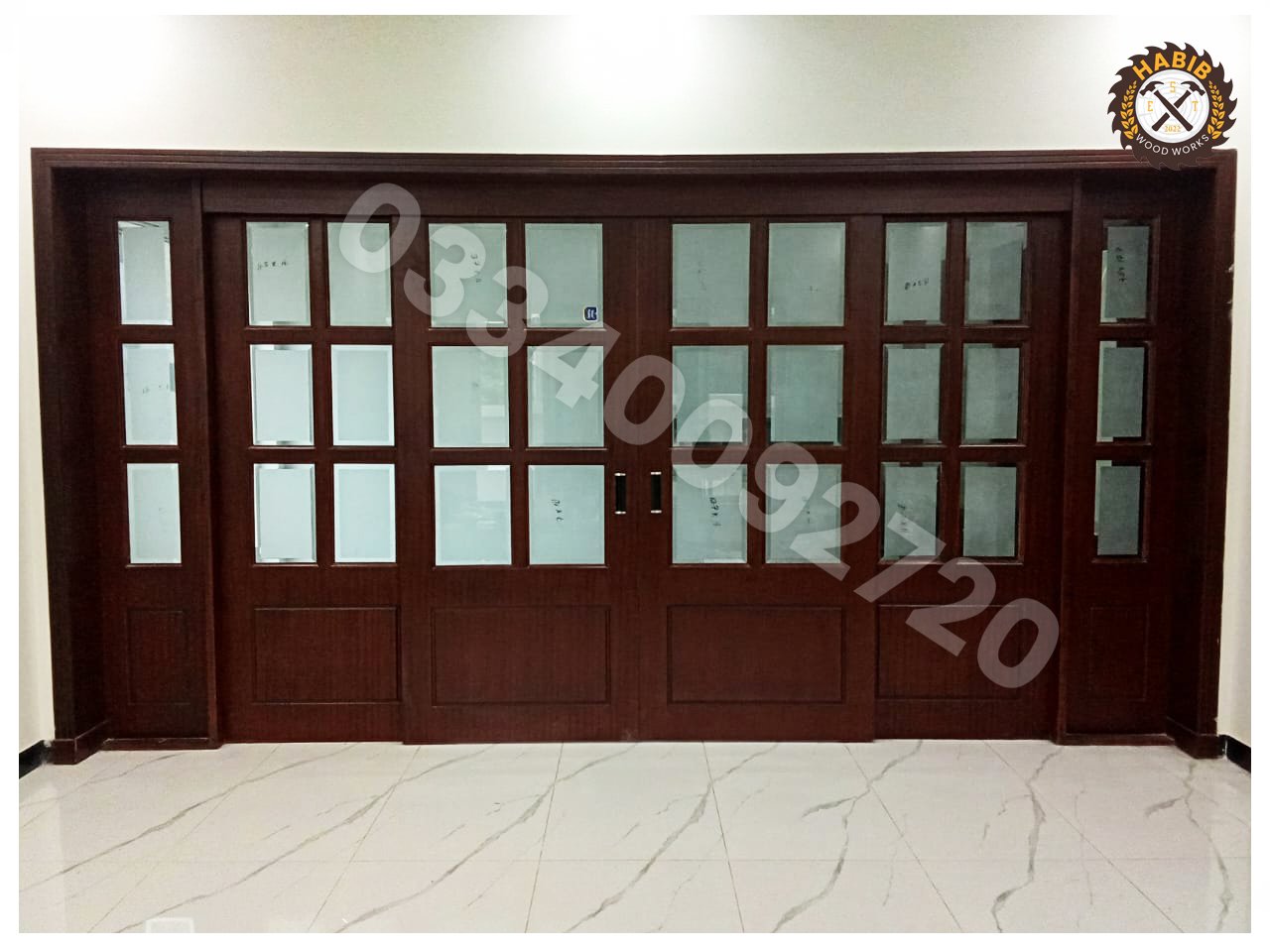 Finished wooden interior