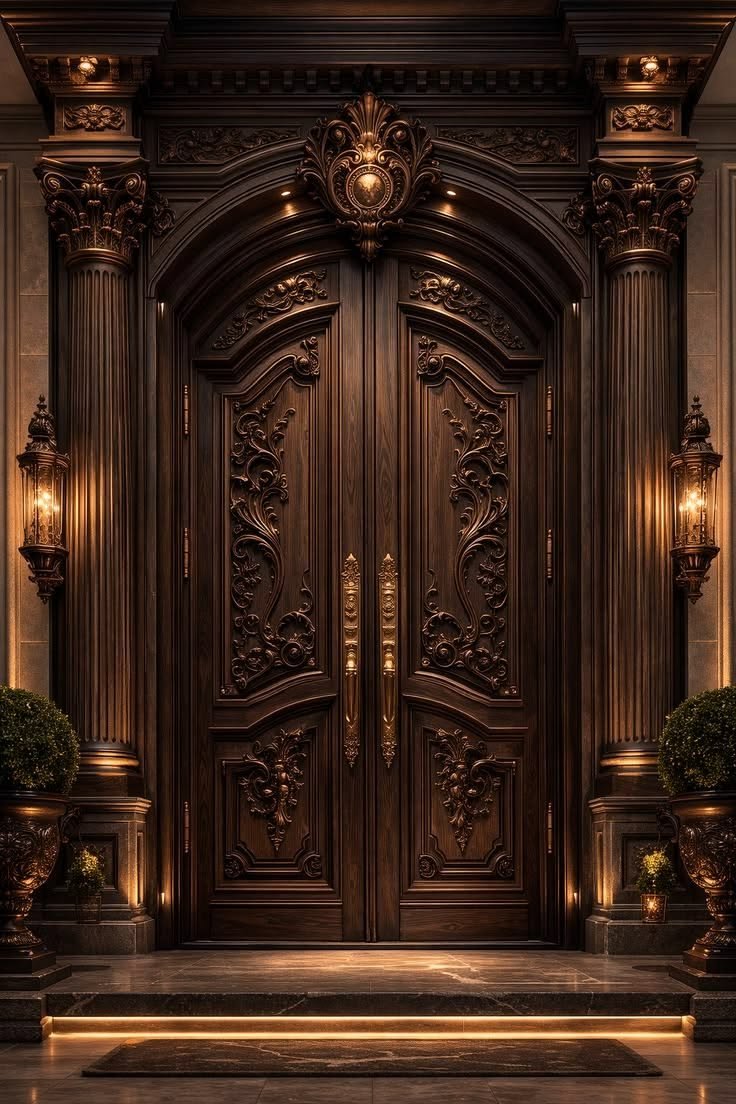 Custom wooden door
