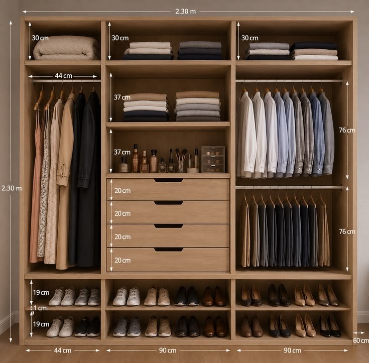 Wardrobe storage interior