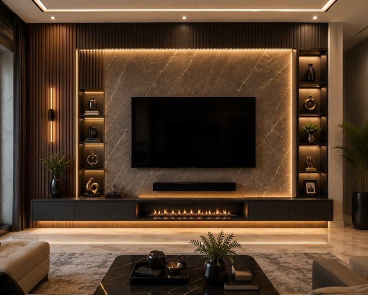 Modern media wall