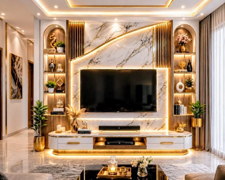 Luxury media wall