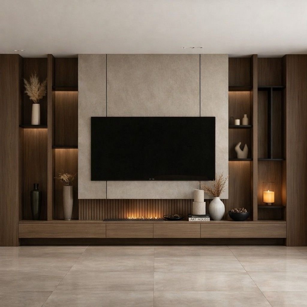 Living room media wall