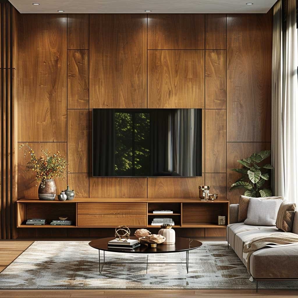 Wood media wall